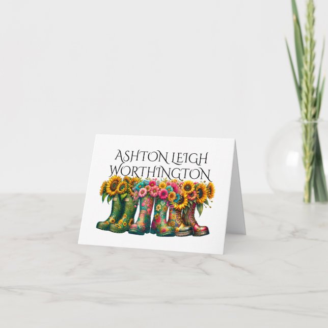  anteckningskort för blommigt (Framsida)