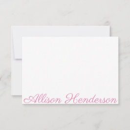 Anteckningskort för Färg-Namn-skript Personlig