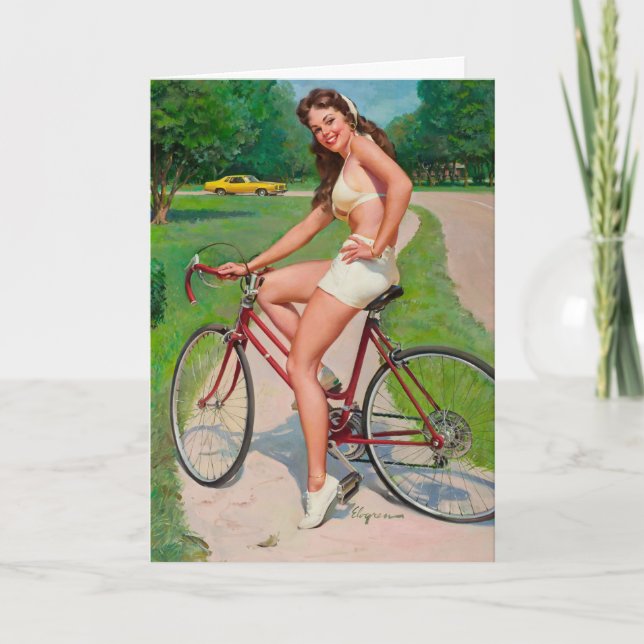 Anteckningskort för "Girl on Bicycle" (Framsida)
