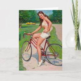 Anteckningskort för "Girl on Bicycle"