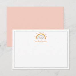 Anteckningskort för Hand plockade Rainbow Personli