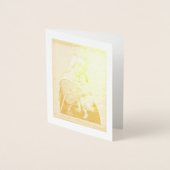 Anteckningskort för Helgdag av jungfruolja och und Folierat Kort (Framsida)