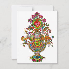 Anteckningskort för mexikanska Day of the dead Trä