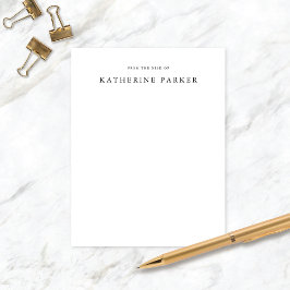 Anteckningskort för Personal Stationery för klassi