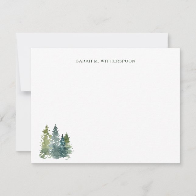 Anteckningskort för Rustic Forest Stationery för v (Framsida)