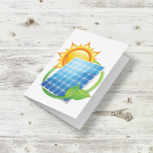 Anteckningskort för solenergi