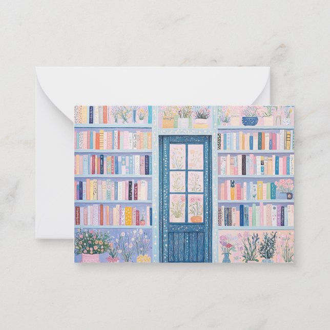 Anteckningskort för söt Blommigt (Baksida)