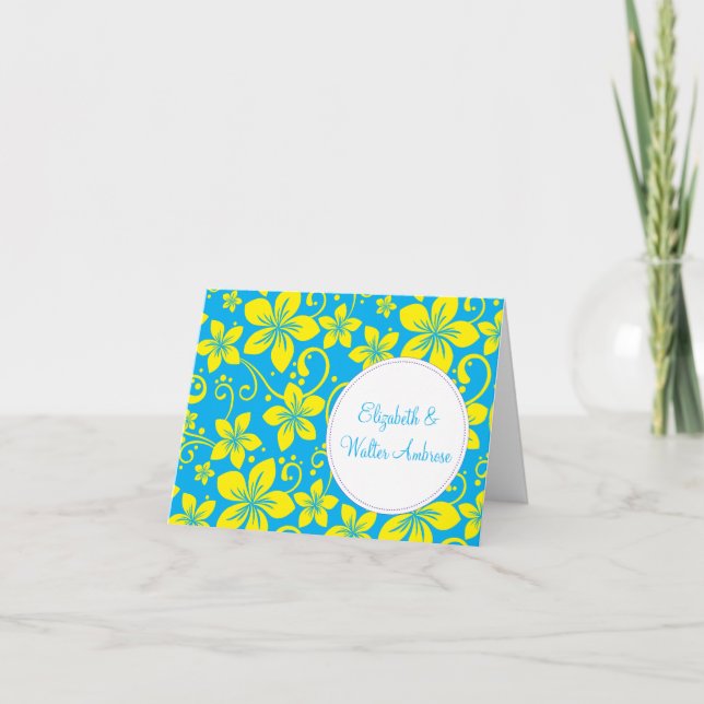 Anteckningskort för tropiska blommor (Framsida)