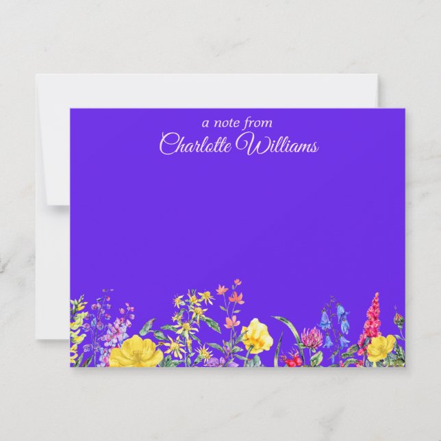 Anteckningskort för vilda blommor (Framsida)