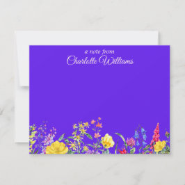 Anteckningskort för vilda blommor