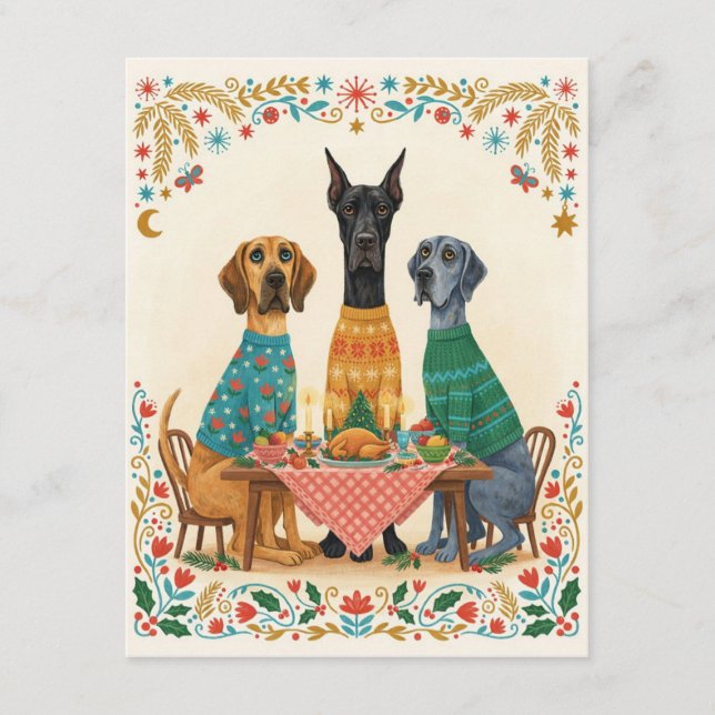Anteckningskort Great Dane julbord  (Framsida)