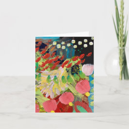 Anteckningskort i blommor i nattdesign