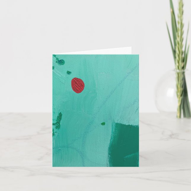 Anteckningskort i flygande körsbärsdesign (Framsida)