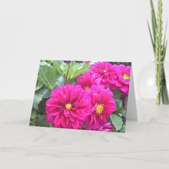 Anteckningskort med foto av lila blomma (Framsida)