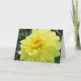 Anteckningskort med gult dahlia