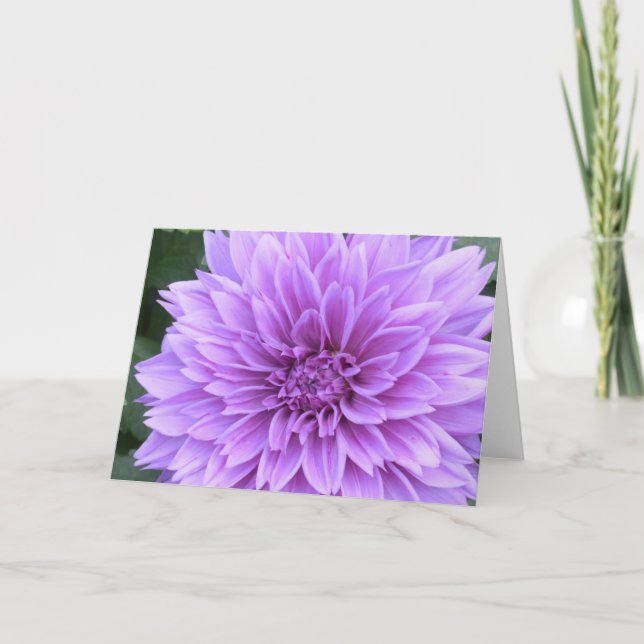 Anteckningskort med lavender dahlia (Framsida)