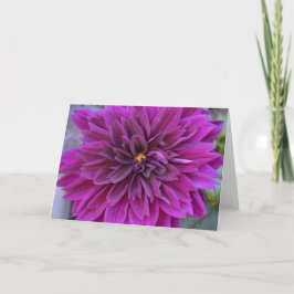 Anteckningskort med lila dahlia