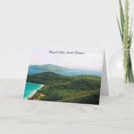 Anteckningskort med Megans Bay, Saint Thomas Scene