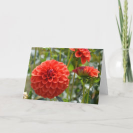 Anteckningskort med orange dahlia