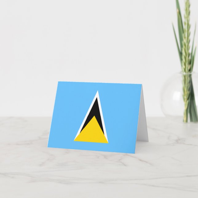 Anteckningskort med Saint Lucias flagga (Framsida)