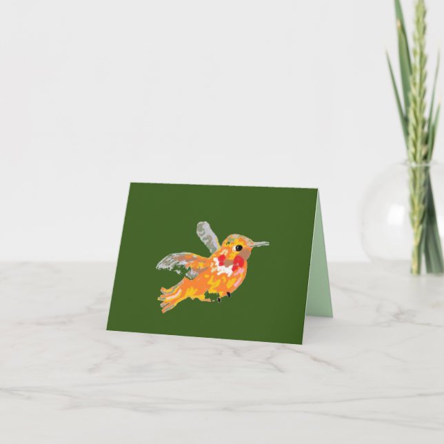 Anteckningskort Nordamerika Humming Bird (Framsida)