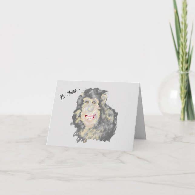 Anteckningskort: schimpans World Anteckningskort (Framsida)