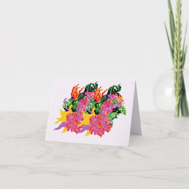 Anteckningskort: Tropiskt Bouquet Anteckningskort (Framsida)
