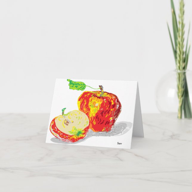 Anteckningskortet är tomt i /äpplen kort (Framsida)