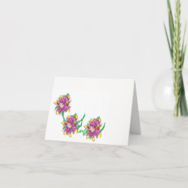 Anteckningskortet är tomt i /asiatisk Lily Kort