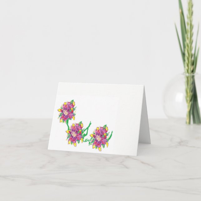 Anteckningskortet är tomt i /asiatisk Lily Kort (Framsida)