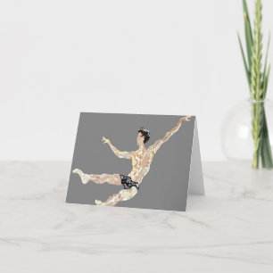 Anteckningskortet är tomt i/Ballet Dancer Kort