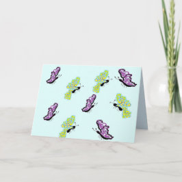 Anteckningskortet är tomt i Butterflies Kort