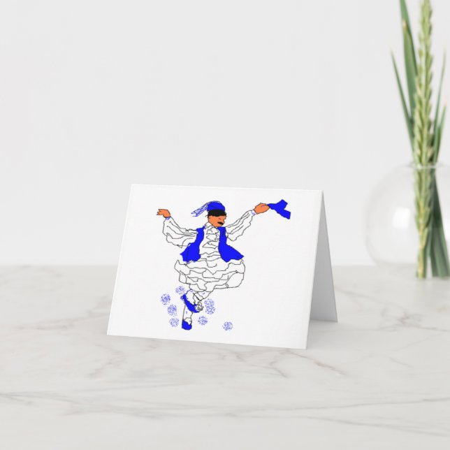 Anteckningskortet är tomt i grekiskt Evzone Kort (Framsida)