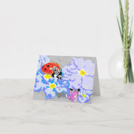 Anteckningskortet är tomt i / Ladybug Kort