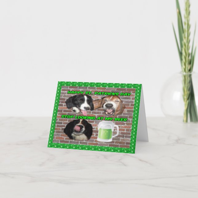 Anteckningskortet har inte Tittar vid mitt öl Kort (Framsida)