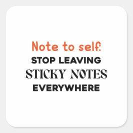 Anteckningsnota Fyrkantigt Klistermärke