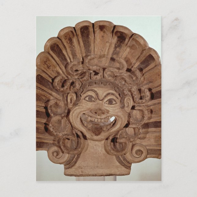Antefix med huvudet på en gorgon vykort (Framsida)