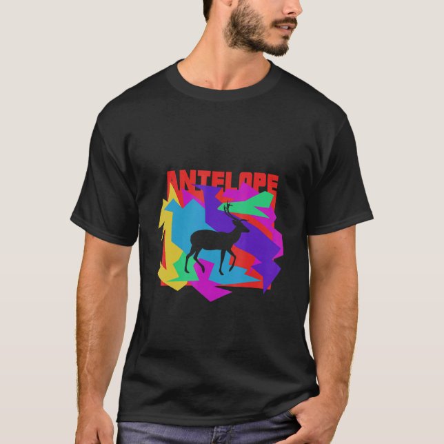 Antelope Animal Mosaik Puzzle T Shirt (Framsida)