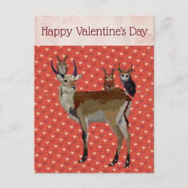 ANTELOPE & ANTLER UGGLA VALENTINS vykort