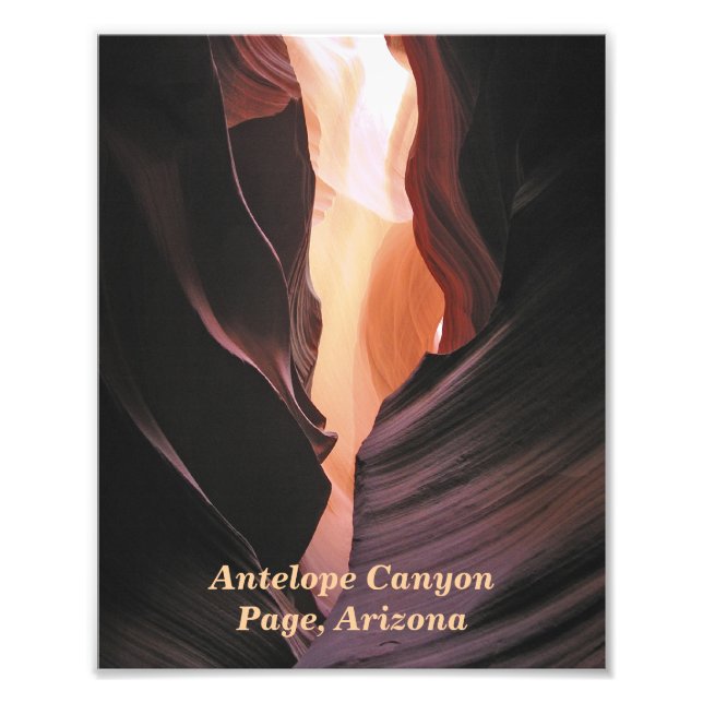 Antelope Canyon Abstrakt Page Arizona Photo Print Fototryck (Framsidan)