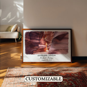 Antelope Canyon Arizona Affisch, Akvarell, Anpassa Poster