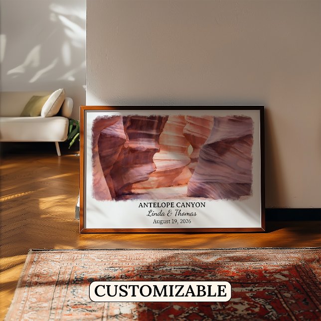 Antelope Canyon Arizona Affisch, Akvarell, Anpassa Poster (Skapare uppladdad)