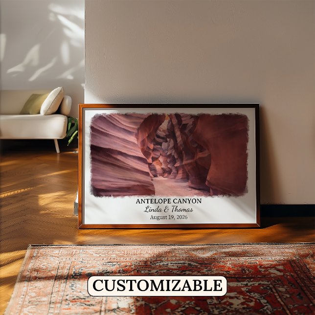 Antelope Canyon Arizona Affisch, Akvarell, Anpassa Poster (Skapare uppladdad)