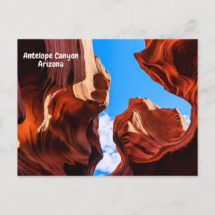 Antelope Canyon Arizona Bevackra Himlar View Vykort
