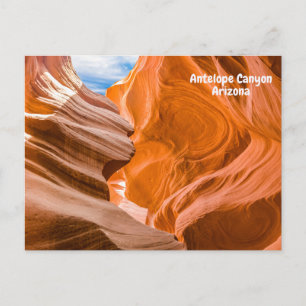 Antelope Canyon Arizona Blå himmel View Vykort