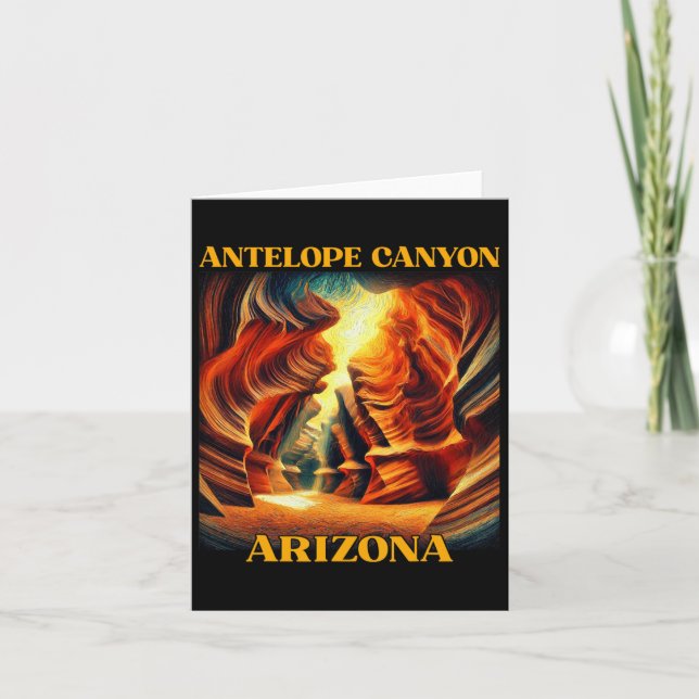 Antelope Canyon Arizona Hiking Camping Kort (Framsida)