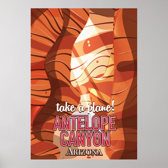 Antelope Canyon Arizona resemapp poster (Framsidan)