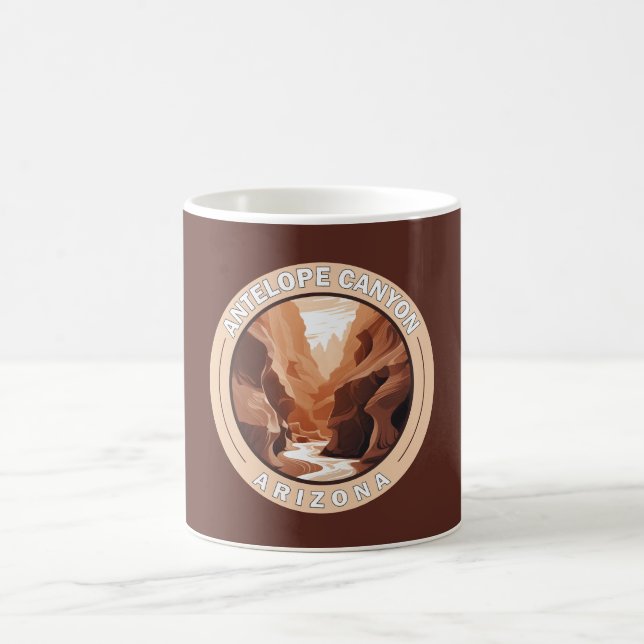 Antelope Canyon Arizona Retro Badge Kaffemugg (Center)