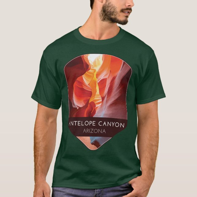 Antelope Canyon Arizona retro T Shirt (Framsida)