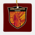 Antelope Canyon Arizona Travel Art Vintage Julgransprydnad Keramik<br><div class="desc">Antelope Canyon-vektorkonst design. Navajo Upper Antelope Canyon är en slot canyon i den amerikanska sydväst.</div>